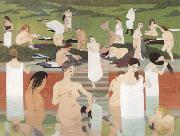Felix  Vallotton Bathing on a Summer Evening (mk19) France oil painting artist